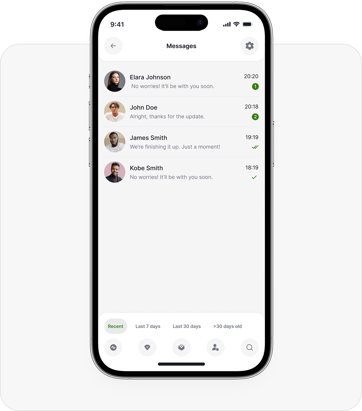 Aulax merchant app showing customer messages and retention tools